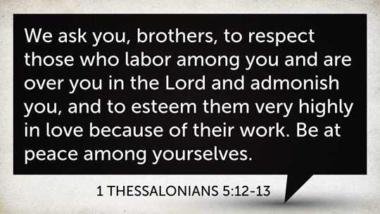 1 Thessalonians 512 13 West Bridgewater Community Church